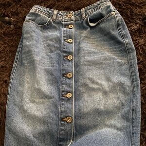 Missguided Long Jean Skirt